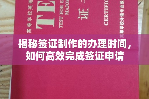 祁连揭秘签证制作的办理时间，如何高效完成签证申请