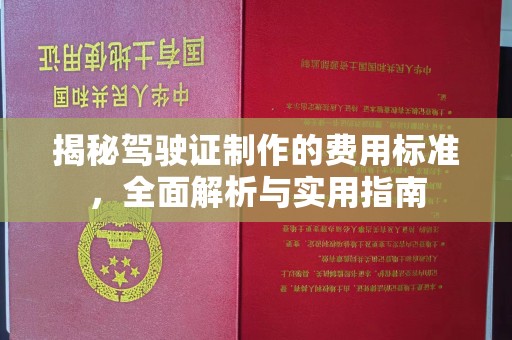 祁连揭秘驾驶证制作的费用标准，全面解析与实用指南